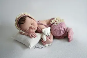 SET Basic Girl with Bonnet - Mauve