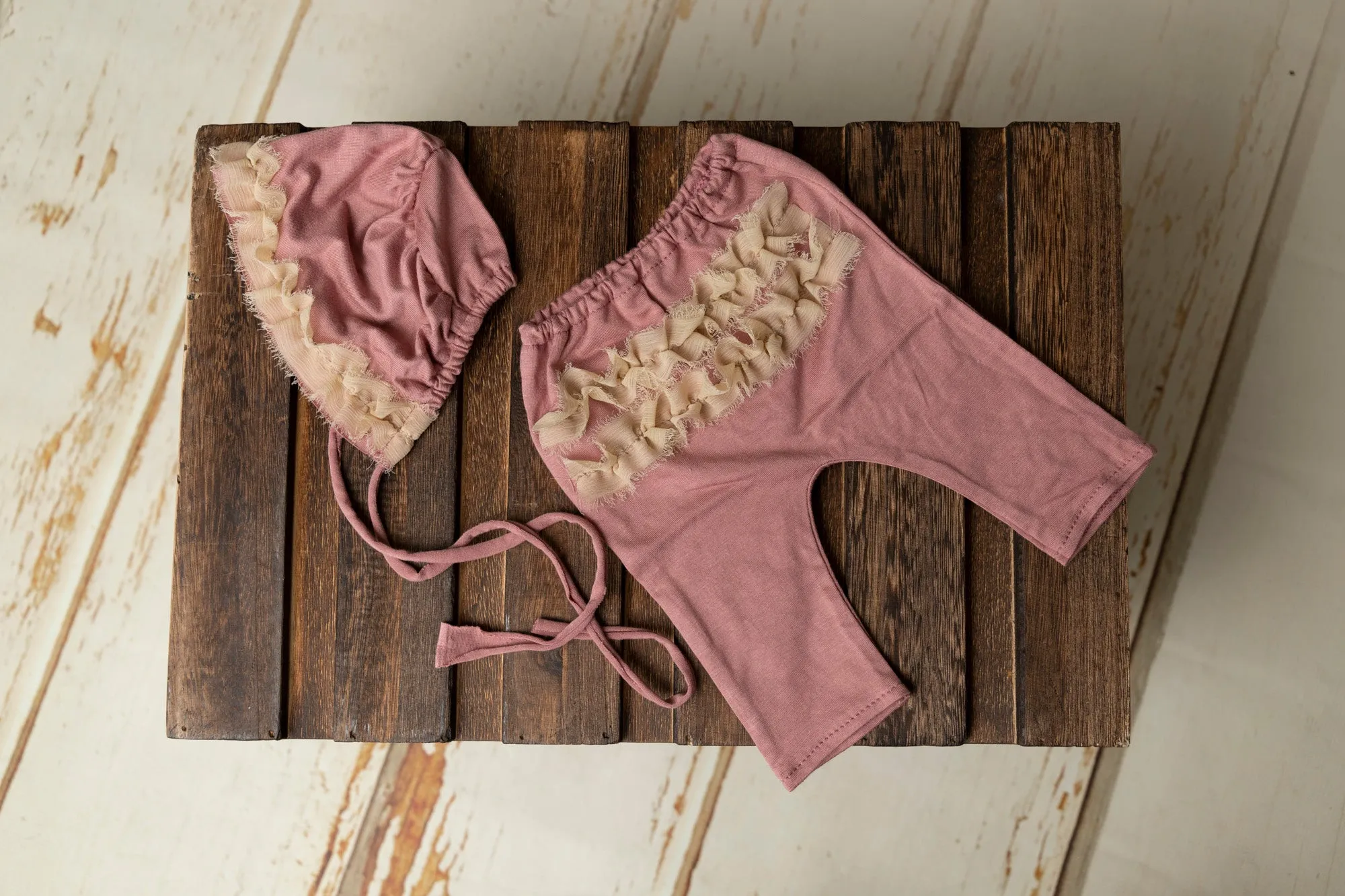 SET Basic Girl with Bonnet - Mauve