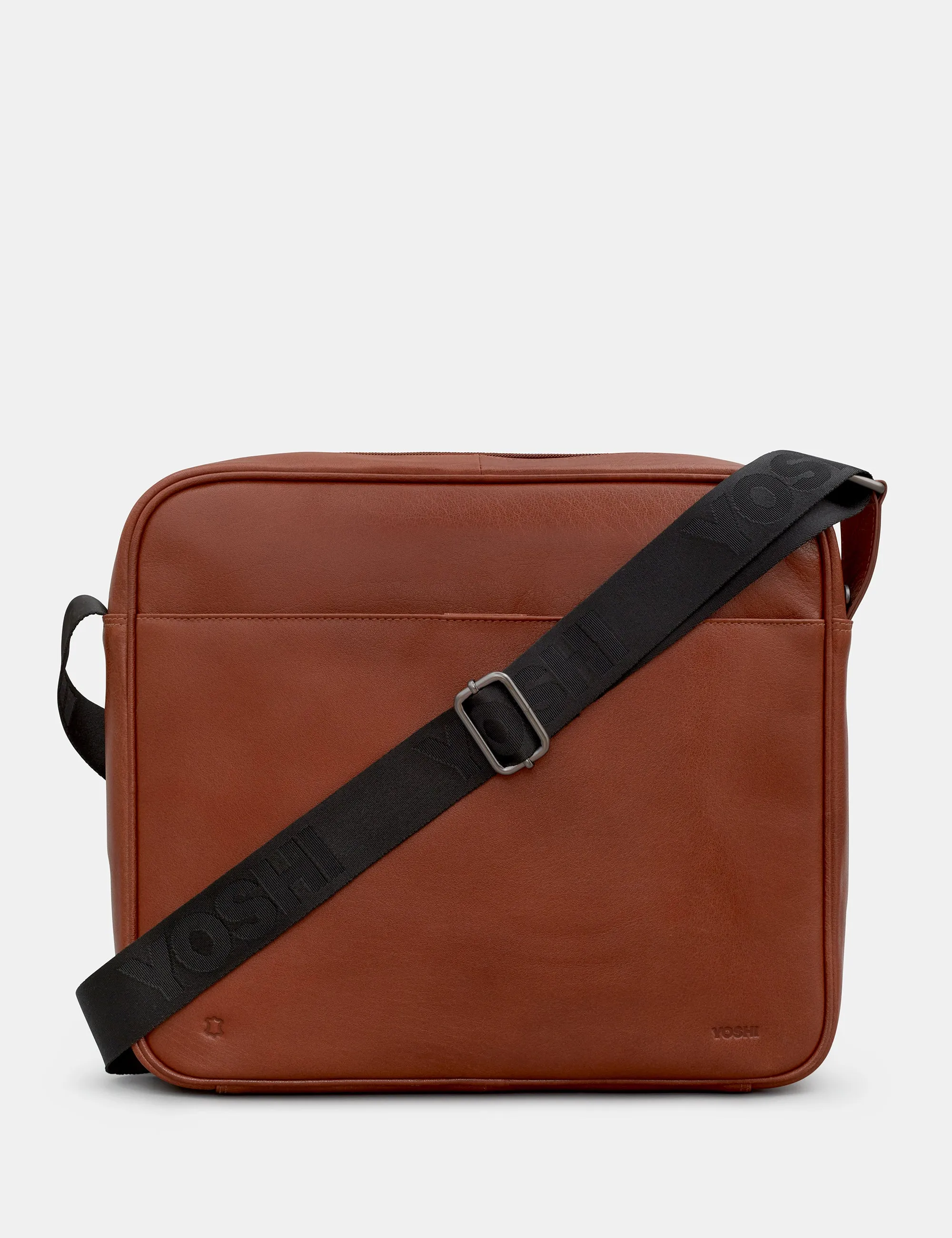 Shakespeare Bookworm Brown Leather Messenger Bag