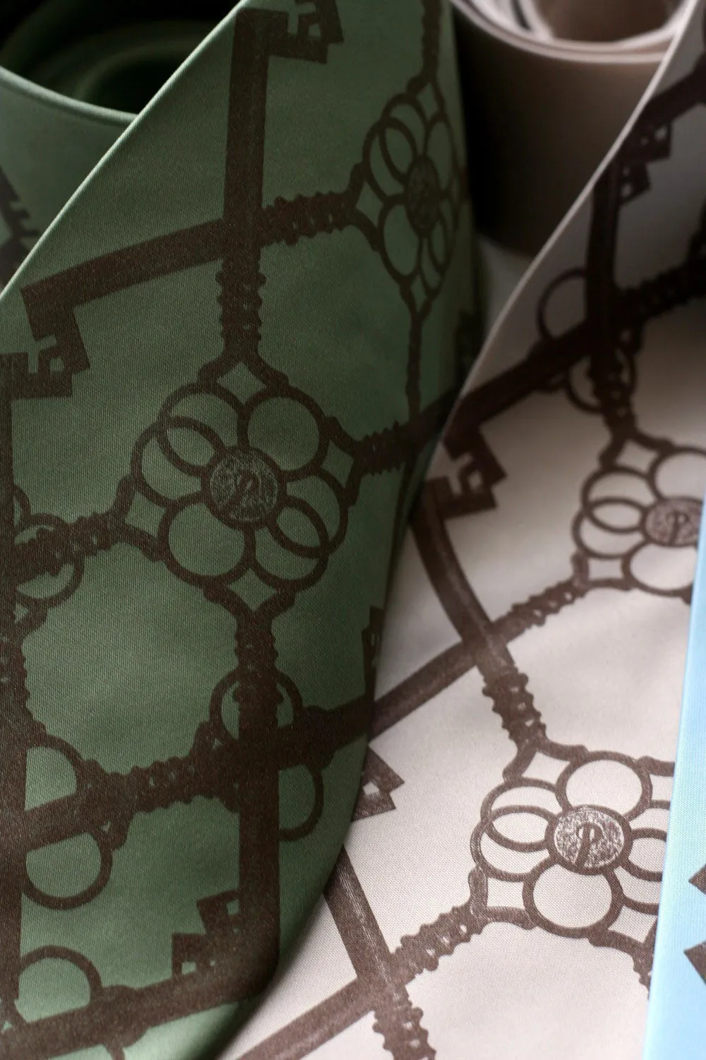 Skeleton Keys Silk Tie, Argyle print necktie