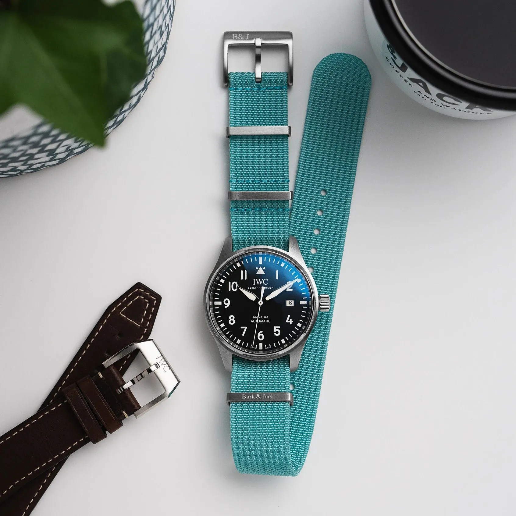 Sky Blue Ribbed Nylon