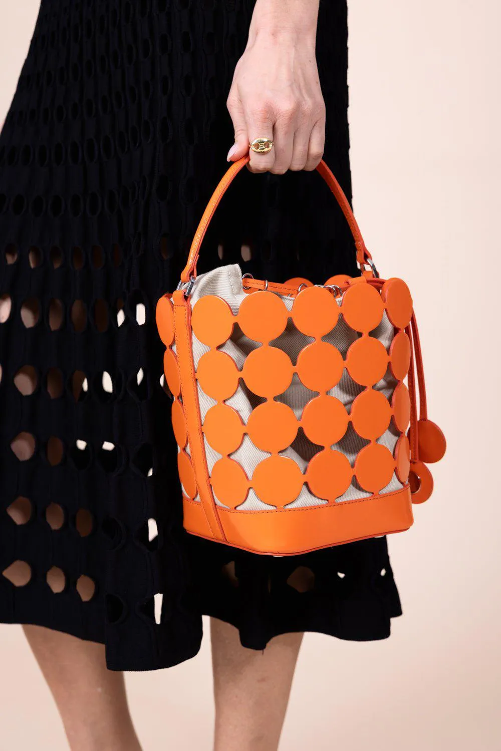 Small Bulles Bucket Bag - Orange Sand