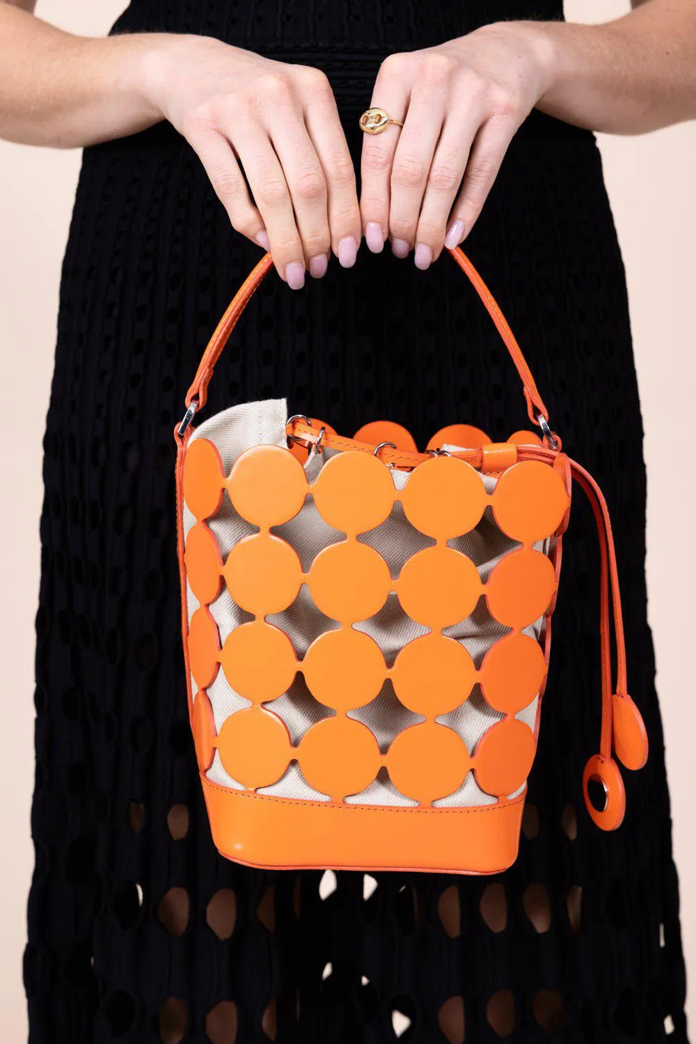 Small Bulles Bucket Bag - Orange Sand