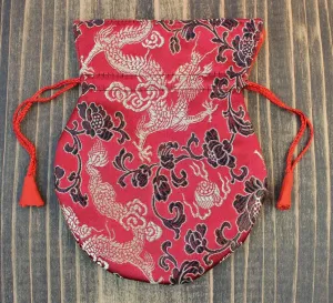 Small Red and Gold Dragon Mala Bag