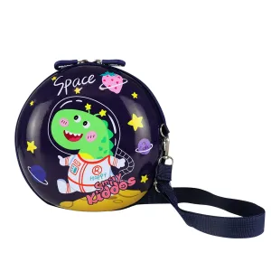 Smily Kiddos Eva Shell Backpack - Space Dino Theme Violet