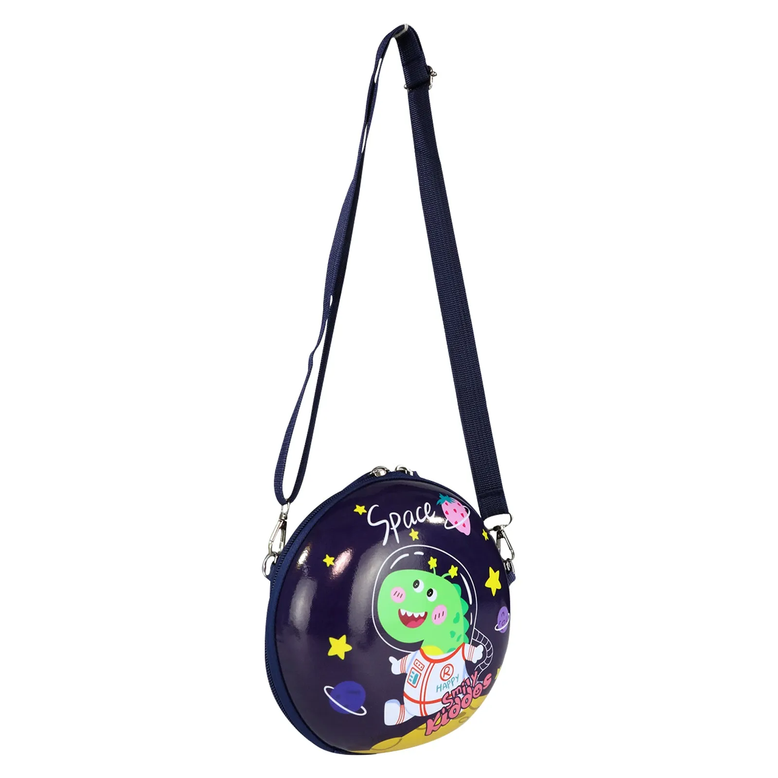 Smily Kiddos Eva Shell Backpack - Space Dino Theme Violet