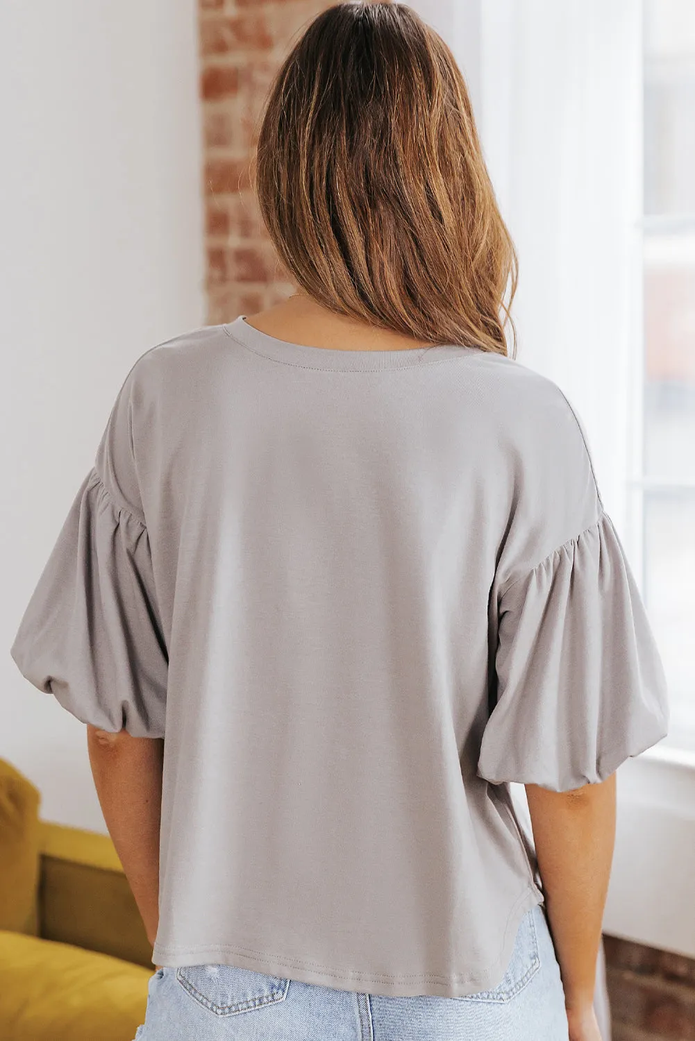 Solid Color Casual Top