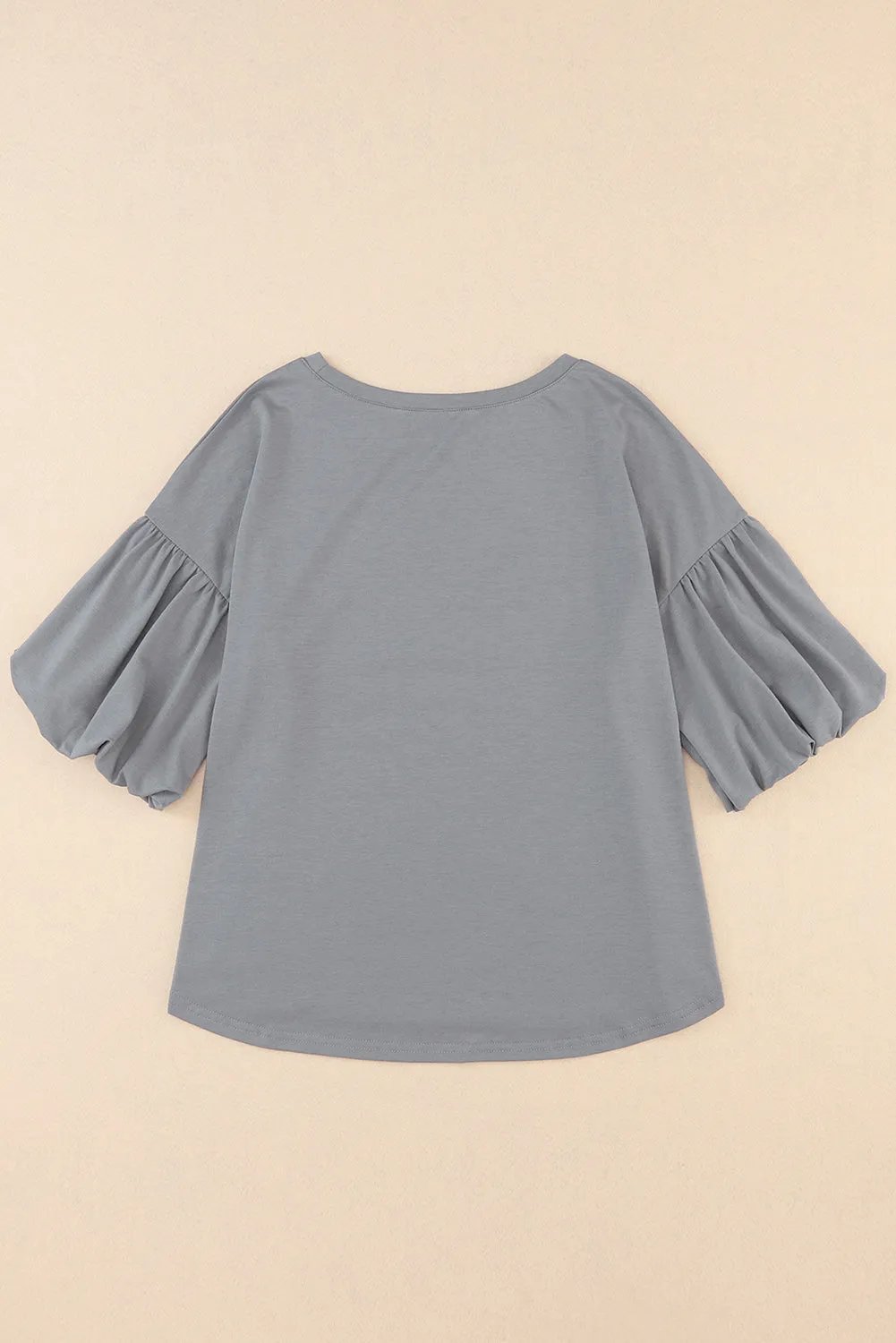 Solid Color Casual Top