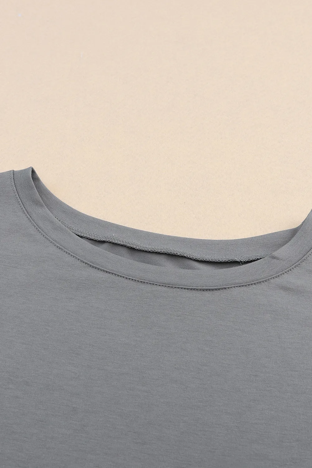 Solid Color Casual Top