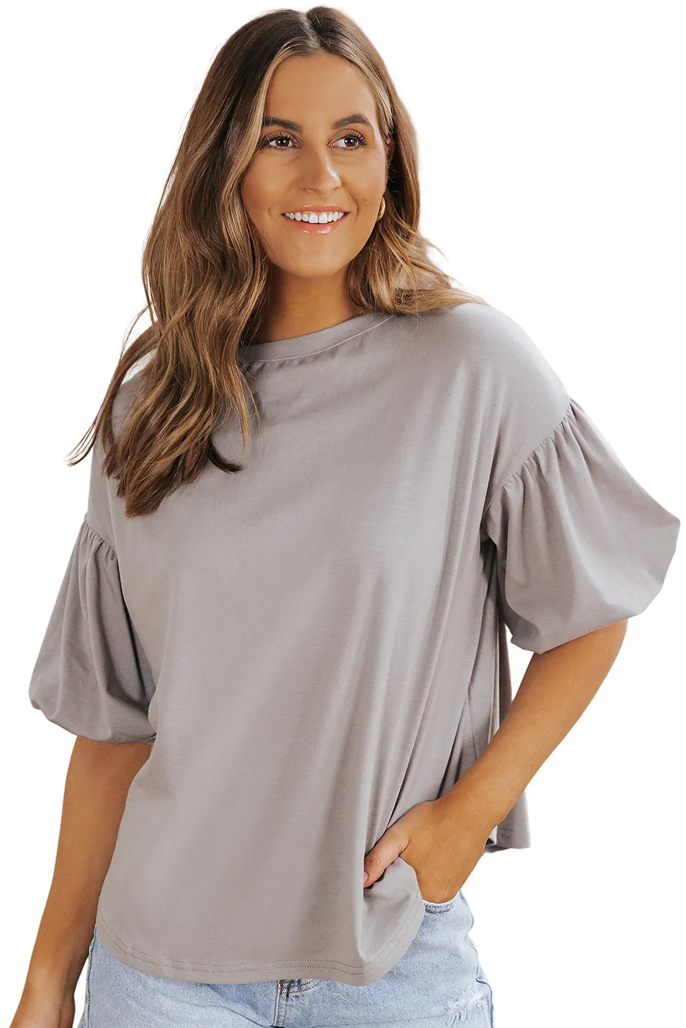 Solid Color Casual Top