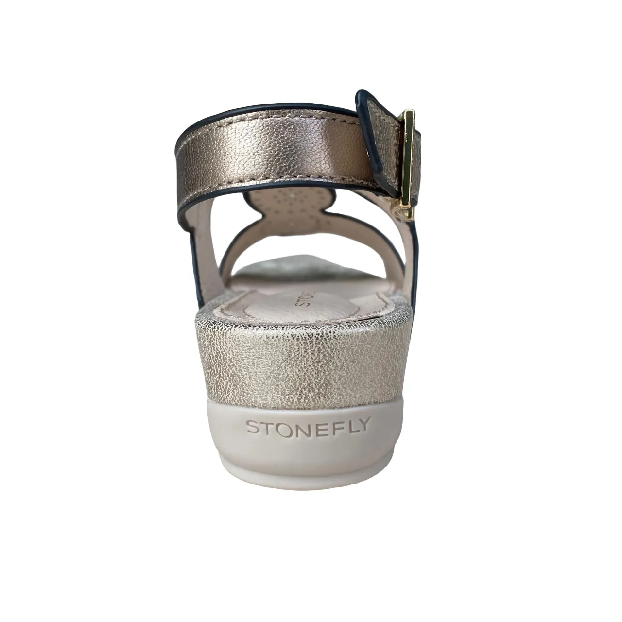 Stonefly sandalo casual da donna Eve 30 in pelle laminata 220837 Z00 metallo