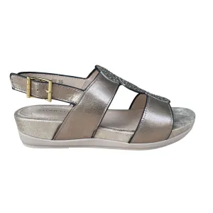Stonefly sandalo casual da donna Eve 30 in pelle laminata 220837 Z00 metallo