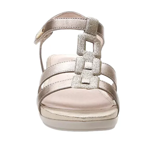 Stonefly Sandalo da donna in pelle laminata Eve 24 219151 Z00 spuma metallica