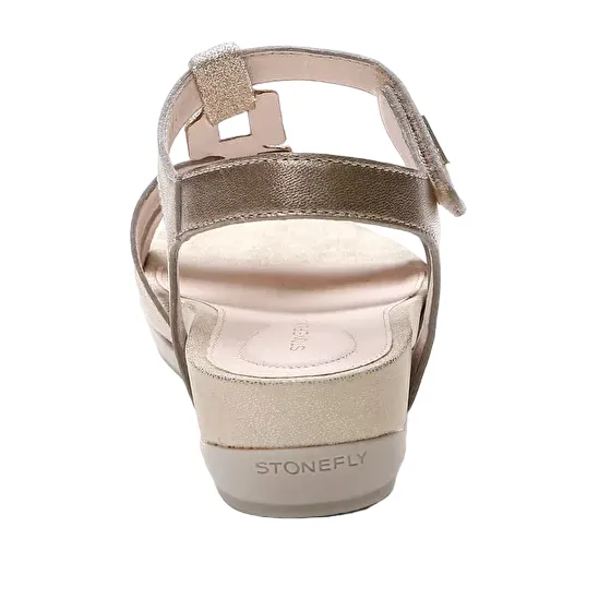 Stonefly Sandalo da donna in pelle laminata Eve 24 219151 Z00 spuma metallica