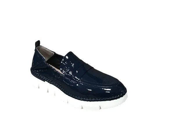 Stonefly scarpa casual in vernice da donna Elitte Lady 1 Naplack 213921 144 blu oceano