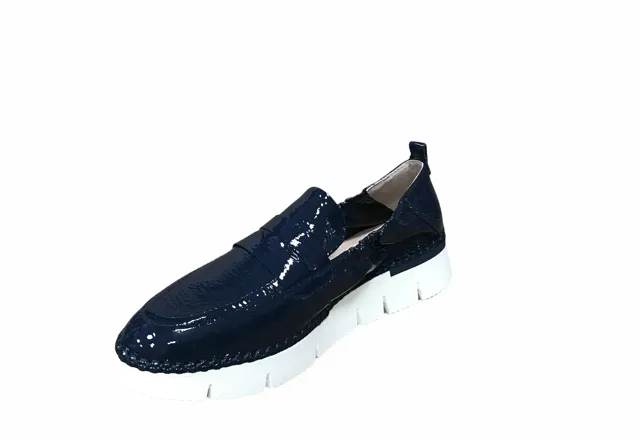 Stonefly scarpa casual in vernice da donna Elitte Lady 1 Naplack 213921 144 blu oceano