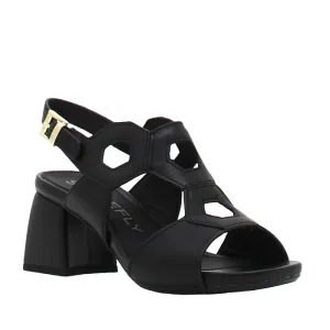 Stonefly scarpa da donna in pelle con tacco Jenny 7 217453 000 nero