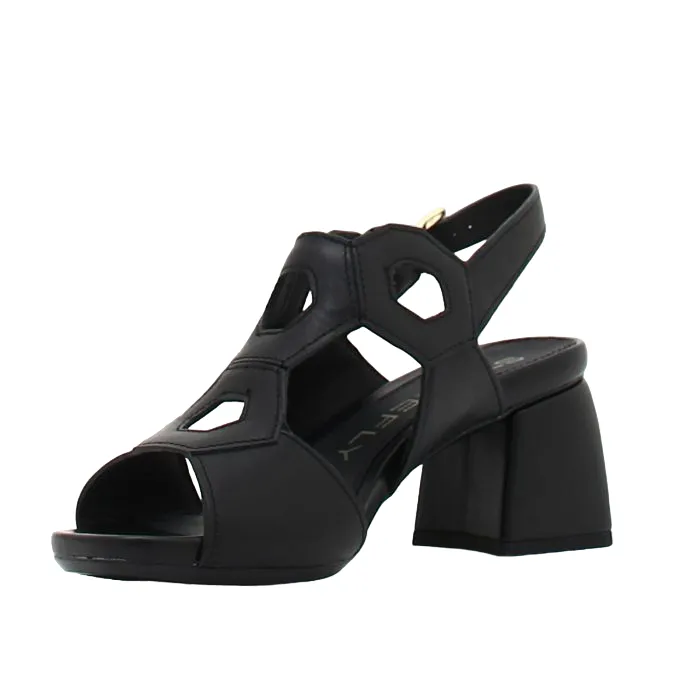 Stonefly scarpa da donna in pelle con tacco Jenny 7 217453 000 nero
