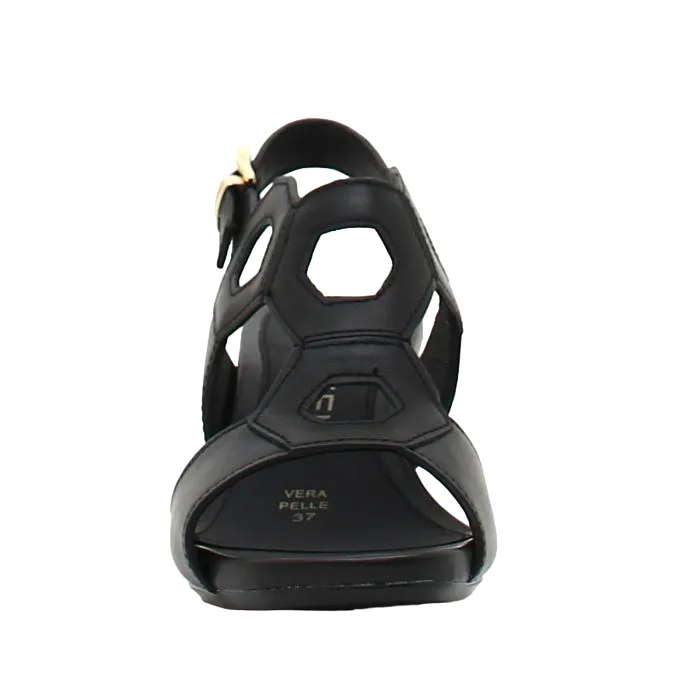 Stonefly scarpa da donna in pelle con tacco Jenny 7 217453 000 nero