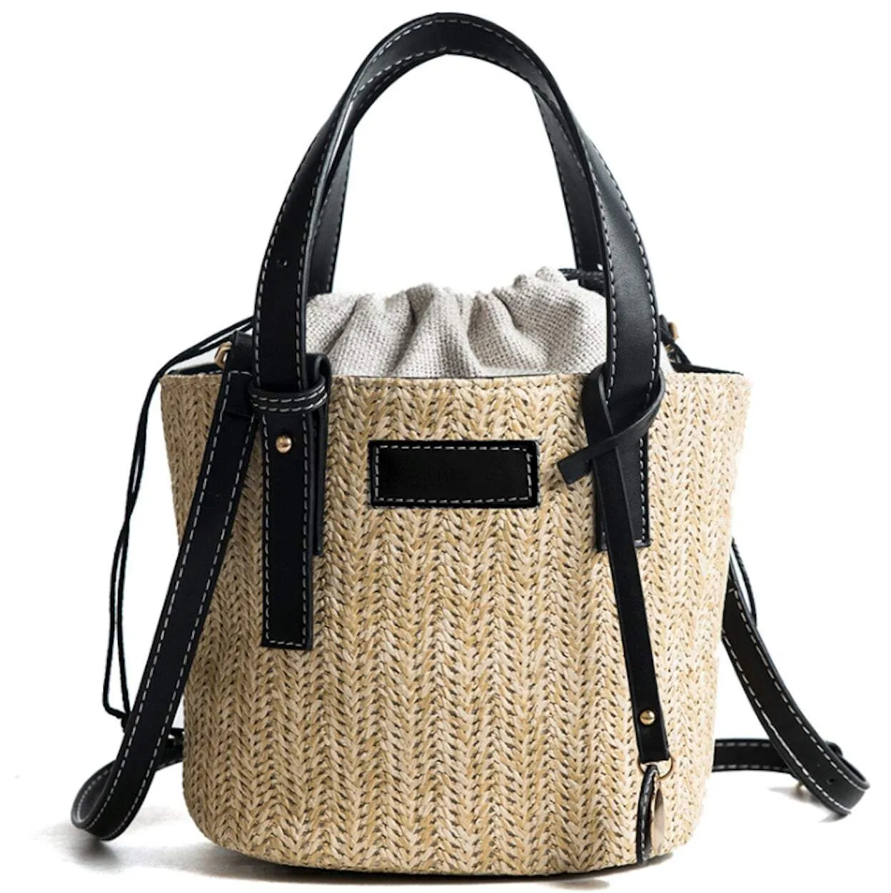 Straw Bucket Bag