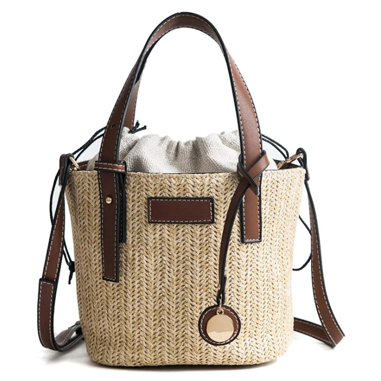 Straw Bucket Bag