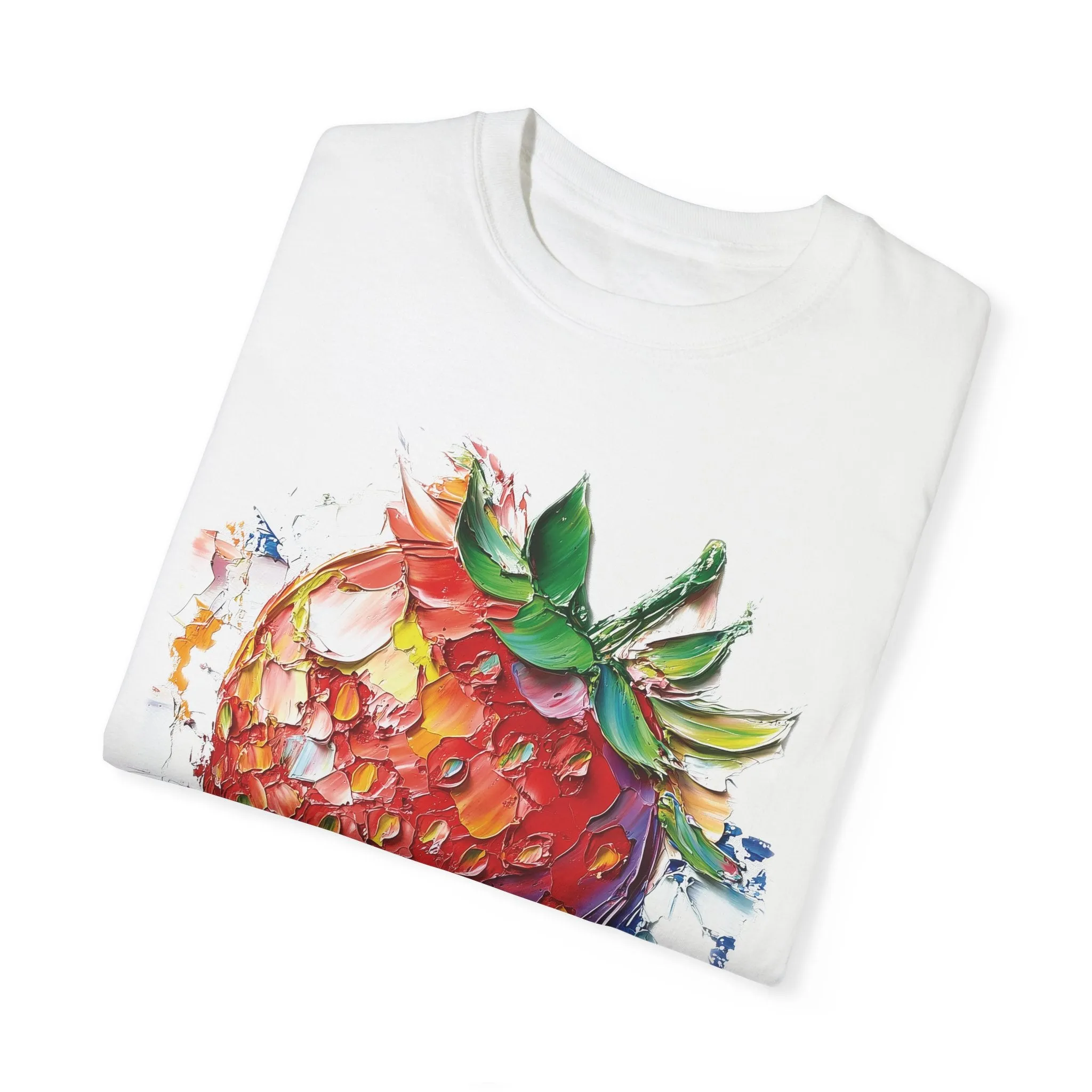 Strawberry Festival Sweatshirt, Modern Oil Painting Graphic, Pastel Colors, Unisex T-shirt, Fruit Art Tee, Festival Apparel