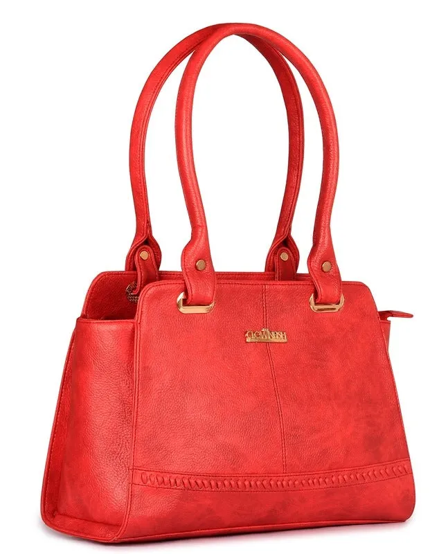 Synthetic Messenger Bag - Elegant Design, Spacious Interior | 3 Compartments | Imperial Red