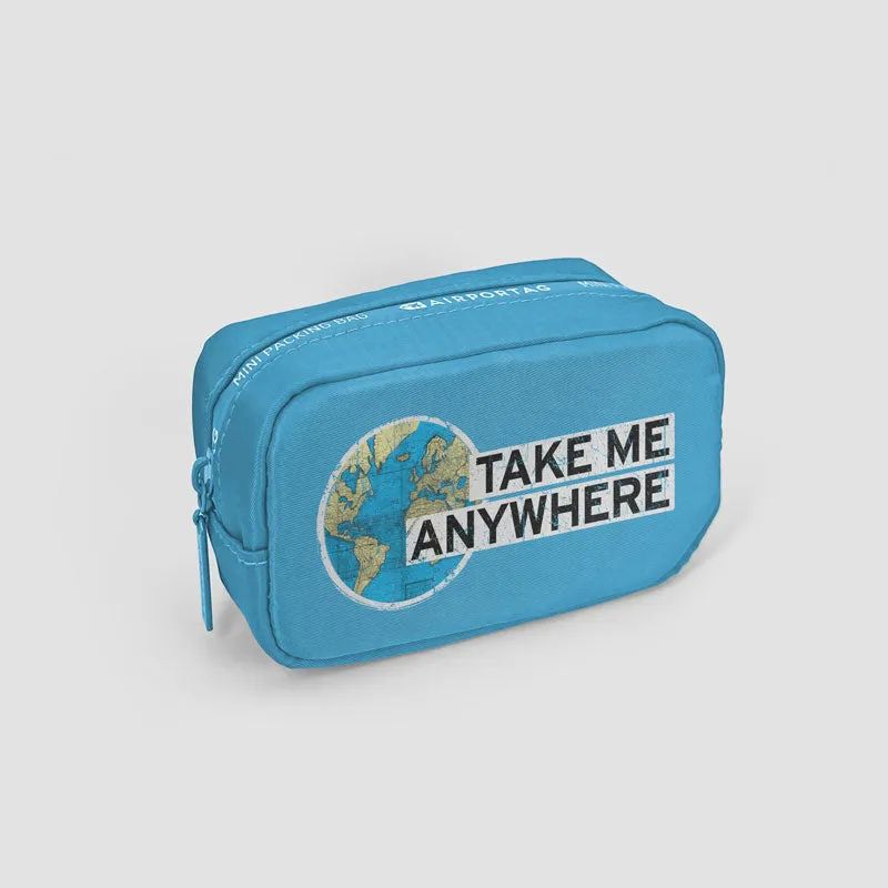 Take Me - World Map - Mini Packing Bag