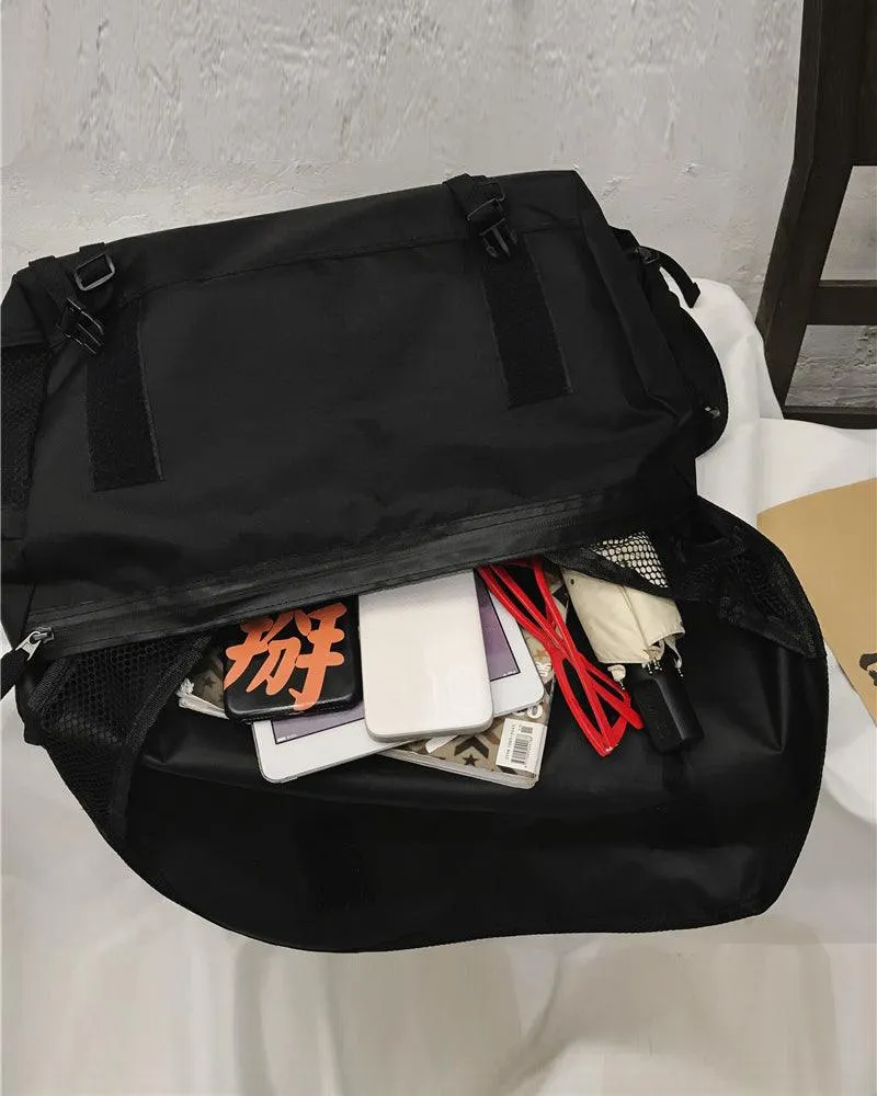 Techwear Large Reflective Messenger Bag
