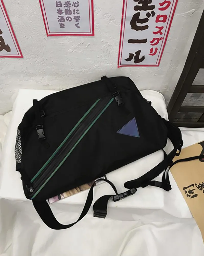 Techwear Large Reflective Messenger Bag