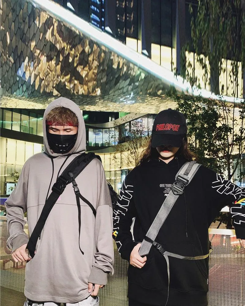 Techwear Large Reflective Messenger Bag