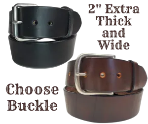 The "Yuma" 2" Heavy/Extra Wide Bridle Leather Belt