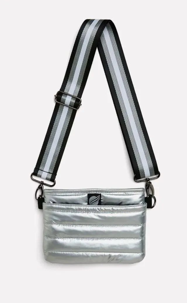 Think Royln Bum Bag Crossbody in Pearl Silver