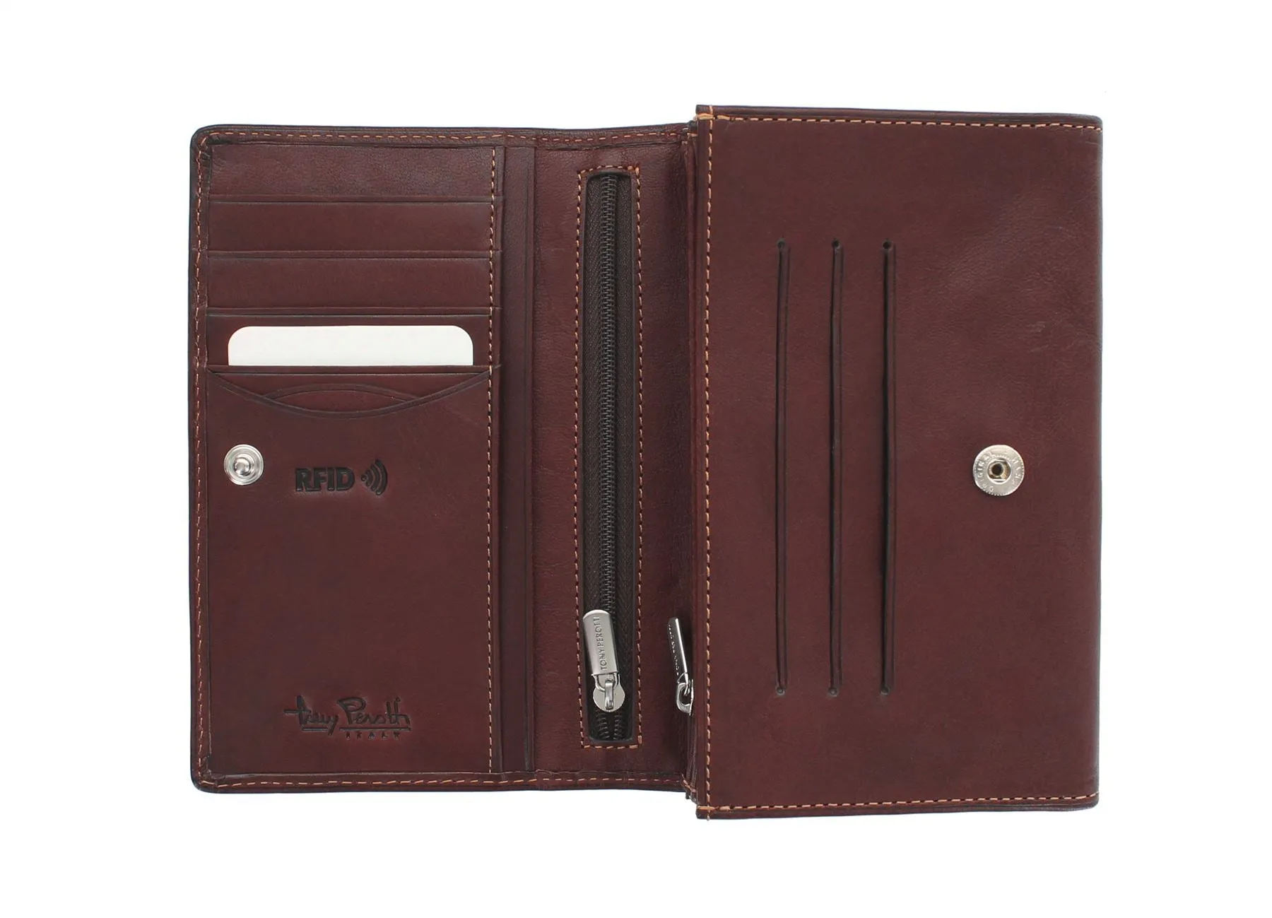 Tony Perotti Full Grain Leather Matinee Purse With RFID Protection 1007_1
