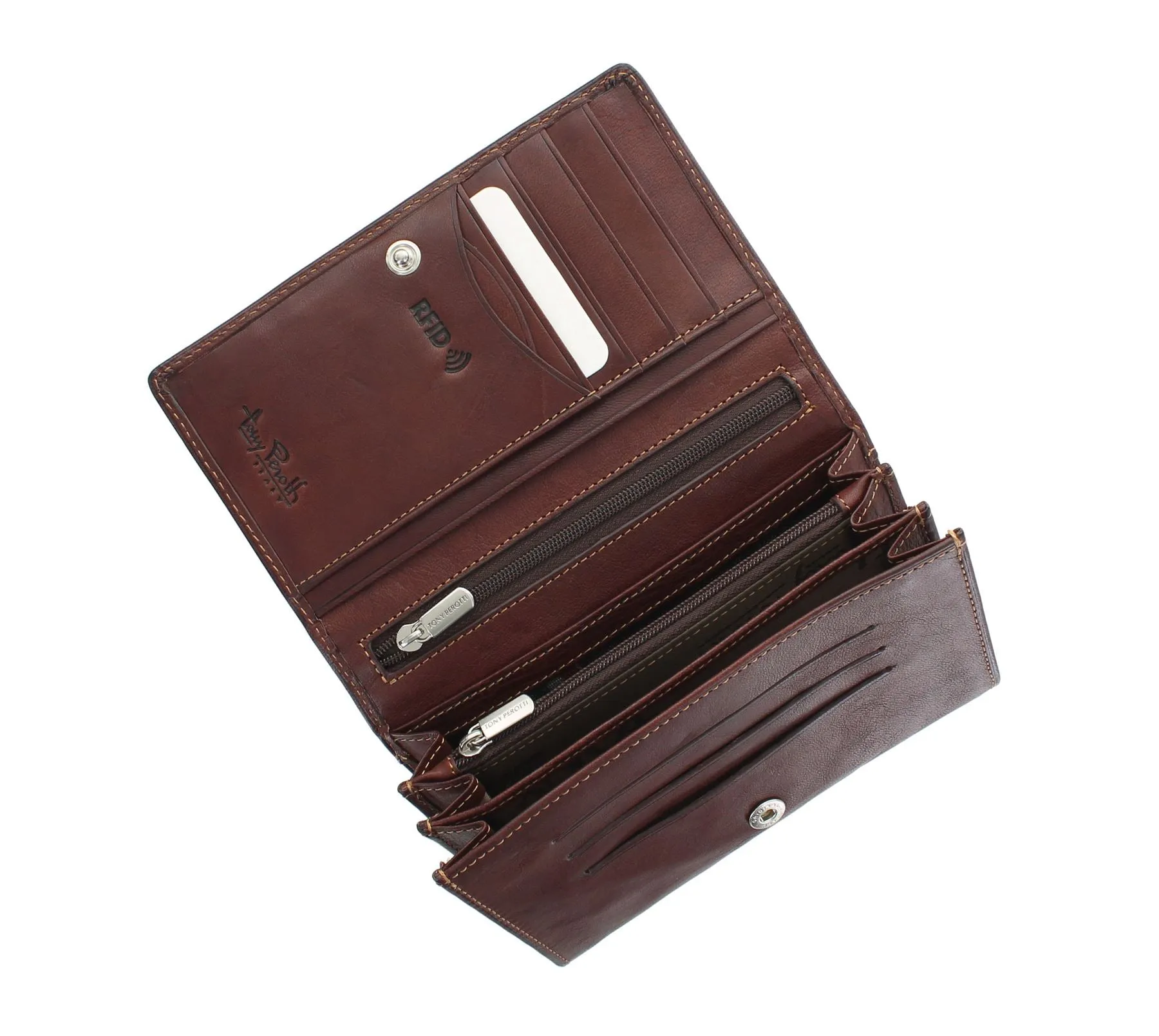 Tony Perotti Full Grain Leather Matinee Purse With RFID Protection 1007_1