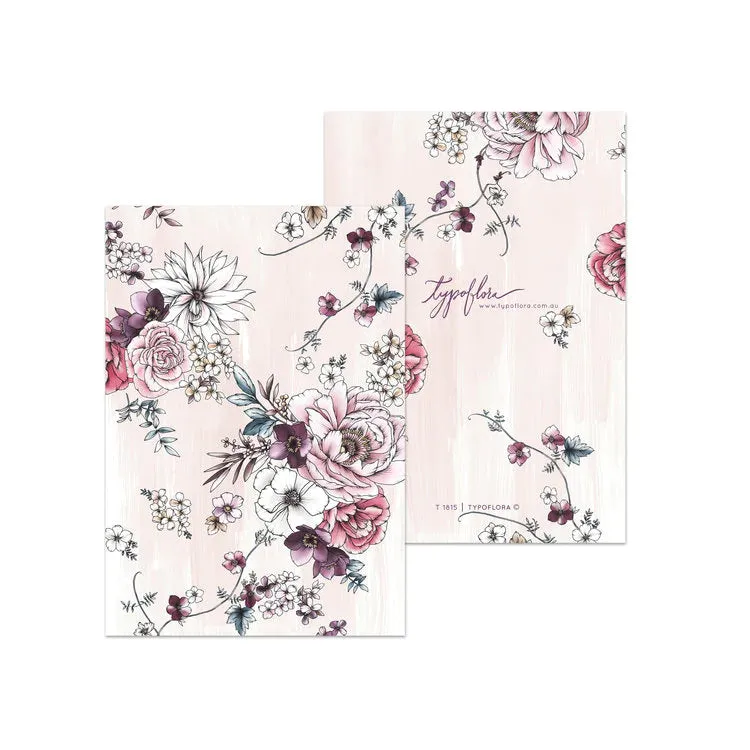 Typoflora Pocket Notebook in Botanical Print