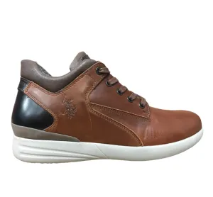 US Polo Assn. scarpa casual da uomo in pelle Winter YETZI4072W8/L1 marrone