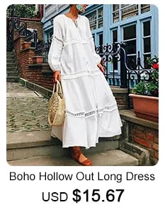VenusFox Floral Printed Boho Casual Loose Dress