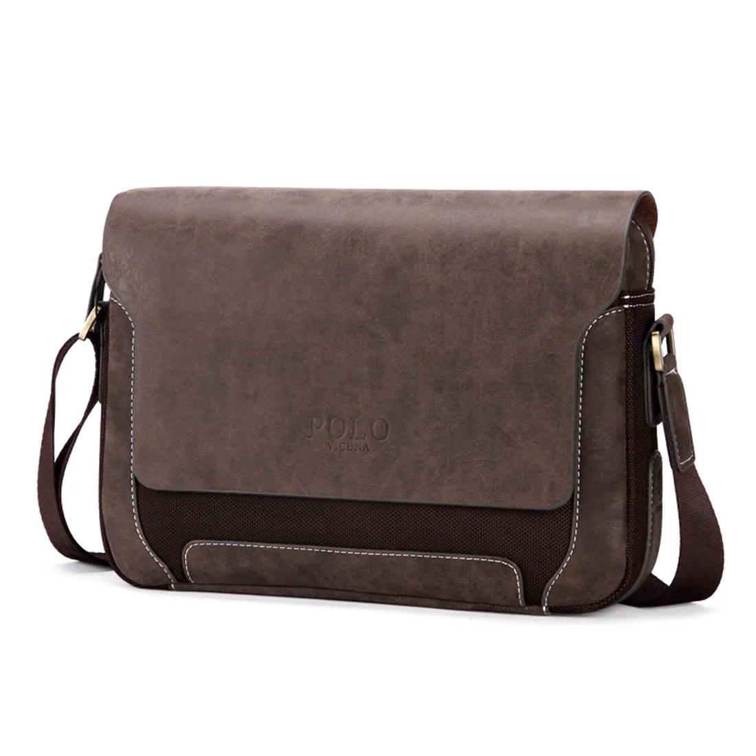 Vicuna Polo Split Leder Profi-Kuriertasche - Braun