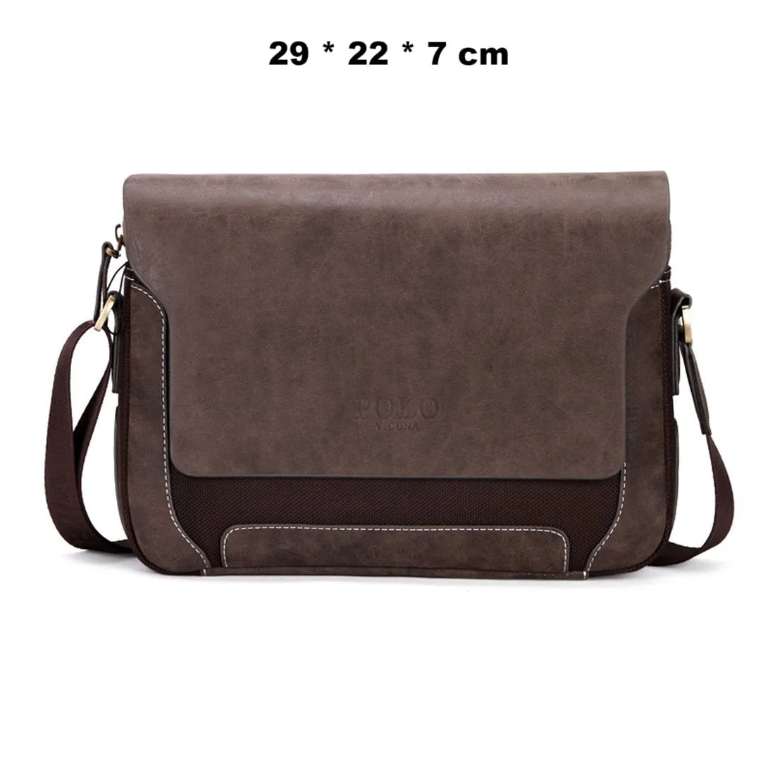 Vicuna Polo Split Leder Profi-Kuriertasche - Braun