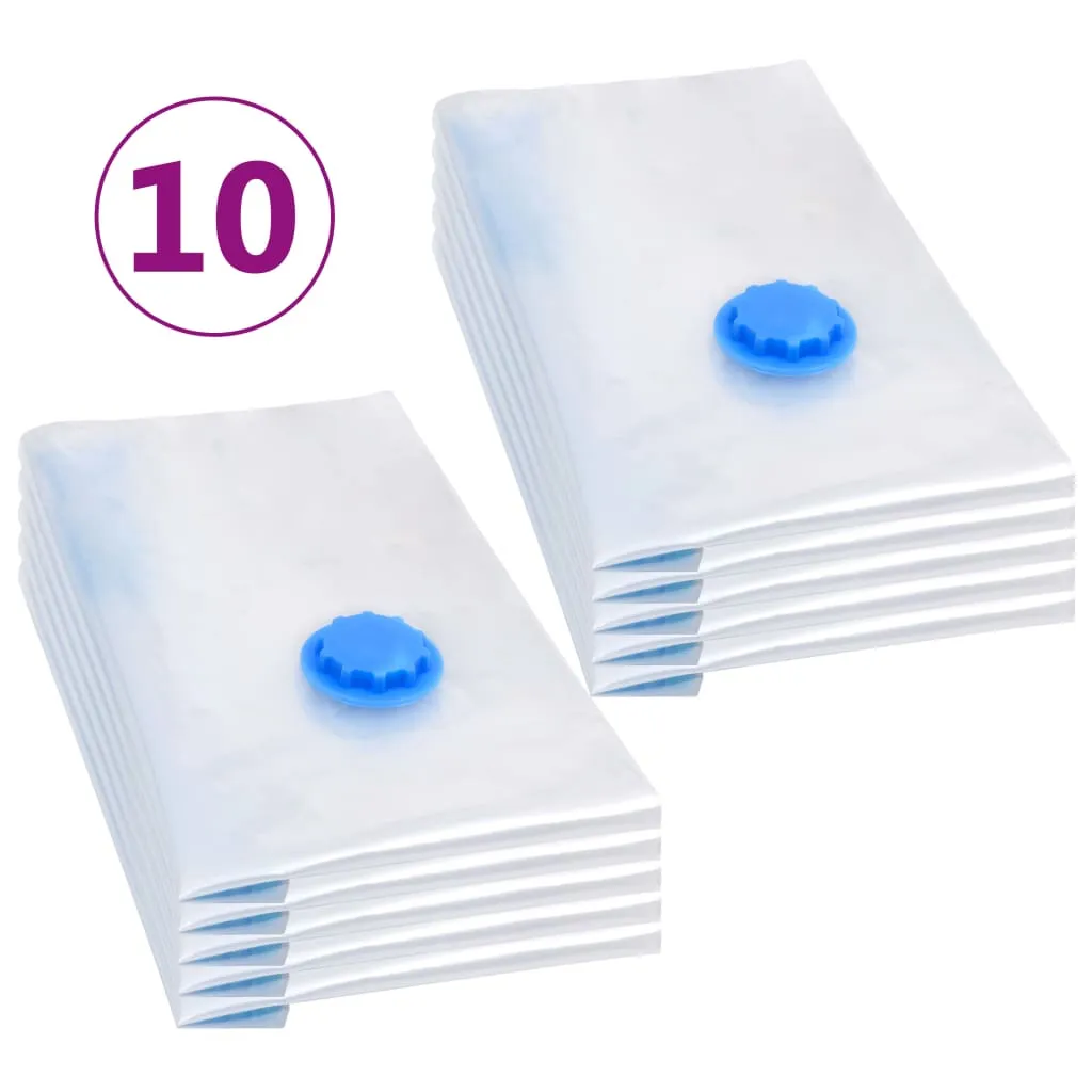vidaXL Vacuum Travel Storage Bags Clothing Bags 60x40 cm 10 pcs