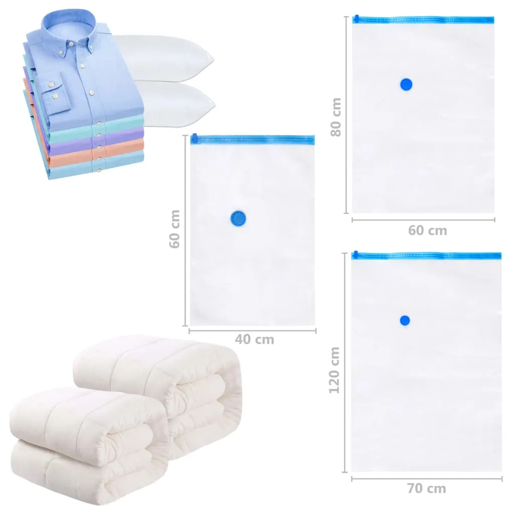 vidaXL Vacuum Travel Storage Bags Clothing Bags 60x40 cm 10 pcs
