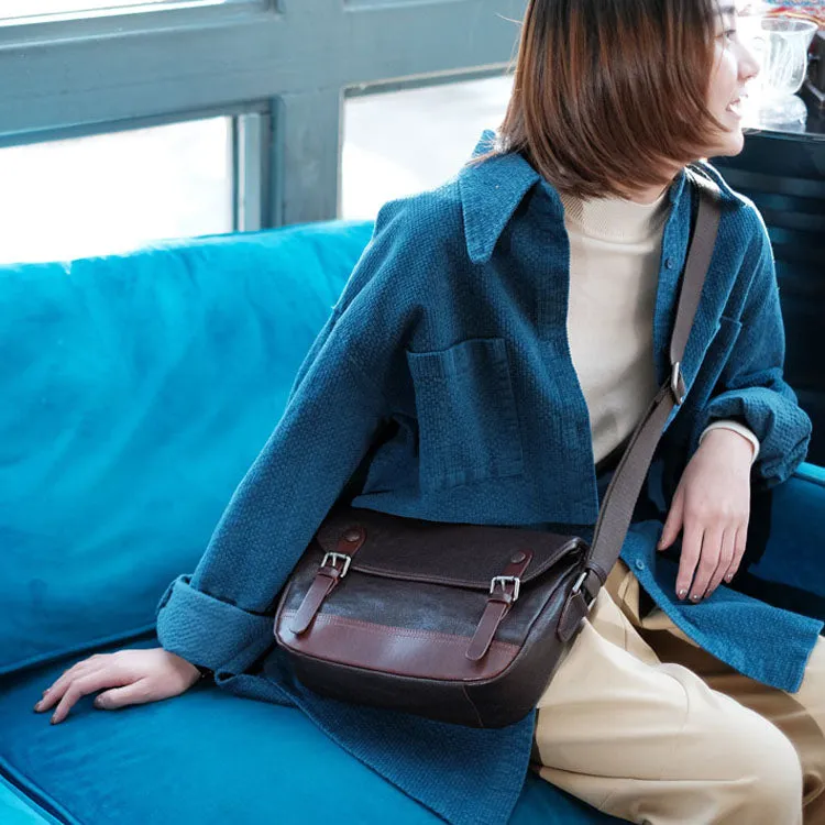 Vintage Women's Leather Satchel Bag Crossbody Purse for Women
