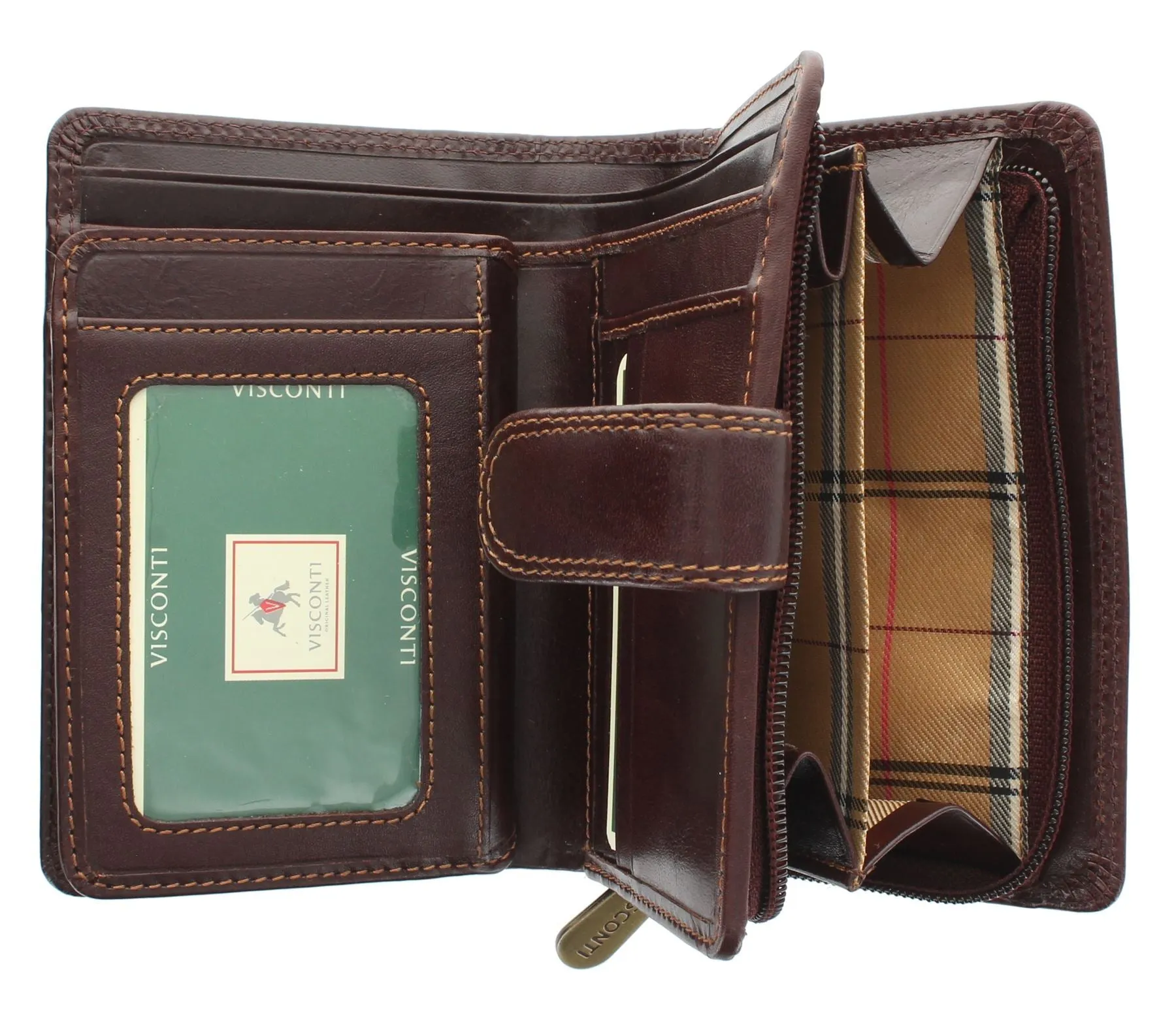 Visconti Monza Collection VENICE Vegetable Tanned Ladies Leather Purse MZ11 RFID blocking