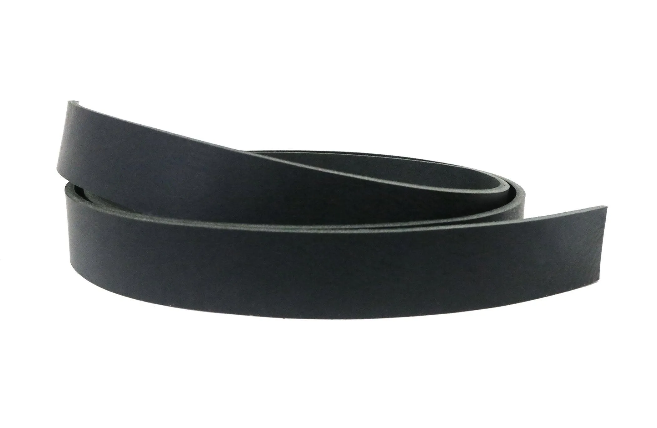 West Tan Black Buffalo Leather Strip, 48”- 60” in Length, Matte Black