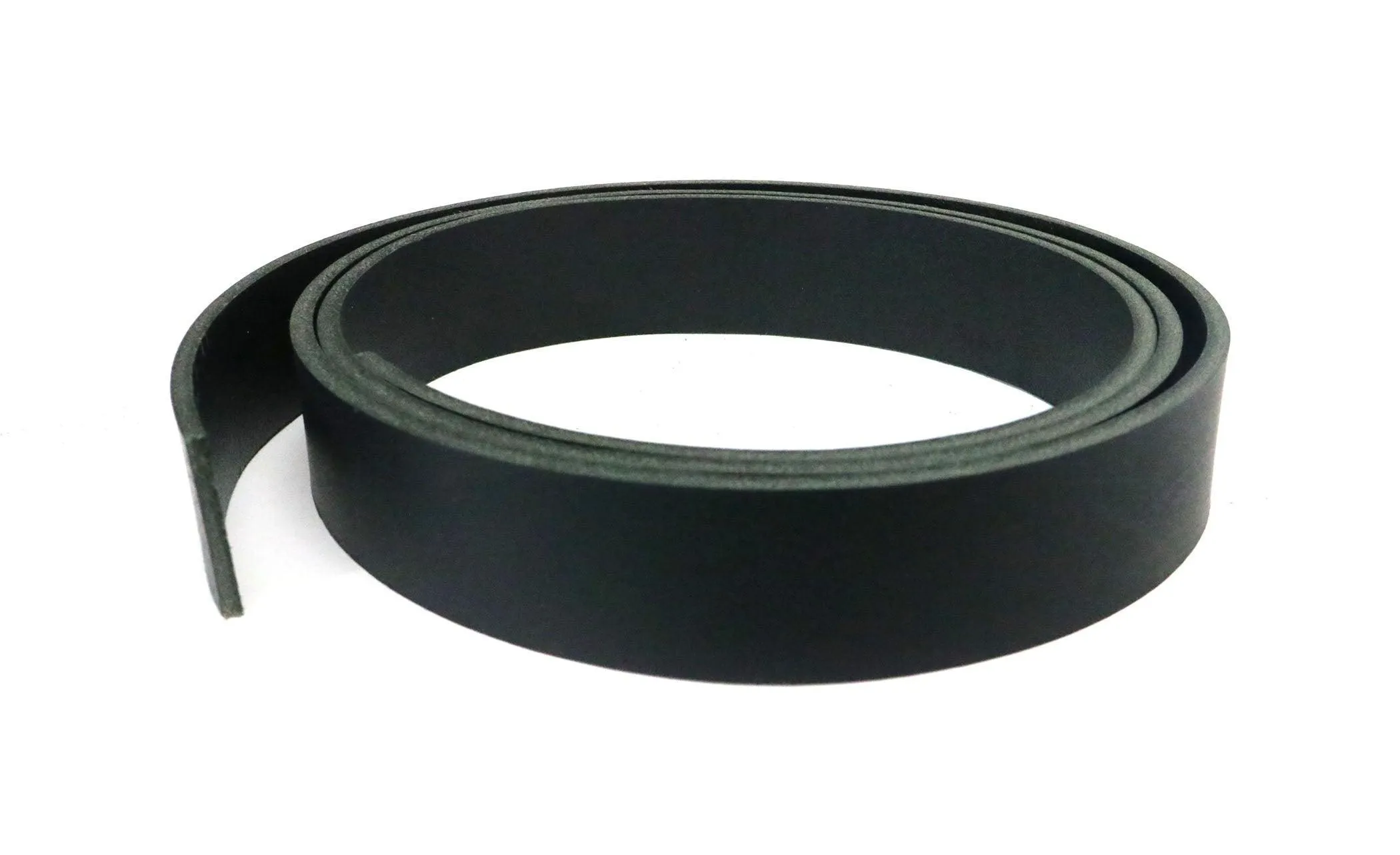 West Tan Black Buffalo Leather Strip, 48”- 60” in Length, Matte Black