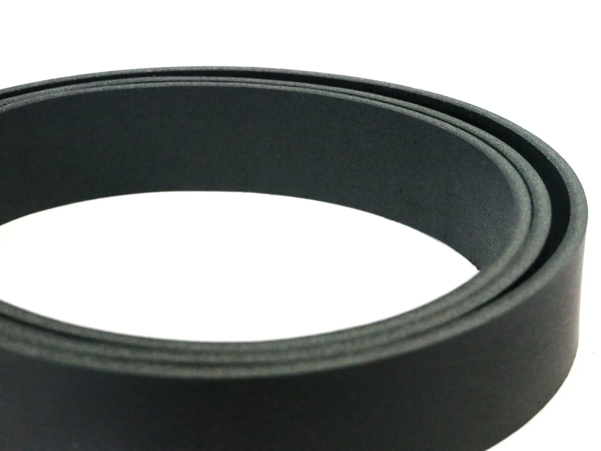 West Tan Black Buffalo Leather Strip, 48”- 60” in Length, Matte Black