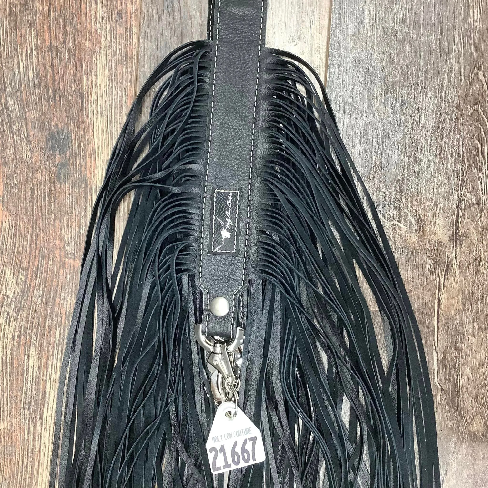 Western Mini Leather Fringe Strap 48" #21667
