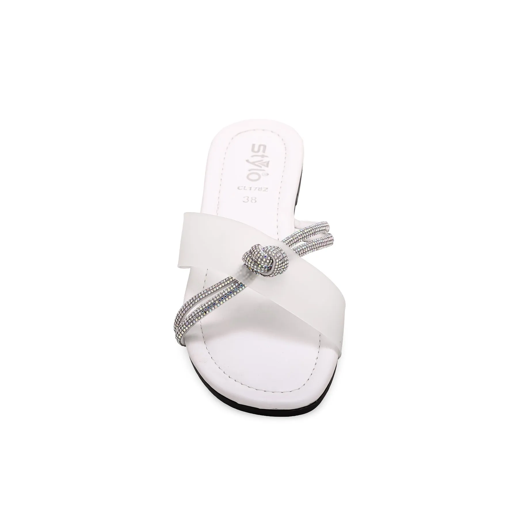 White Casual Slipper CL1782