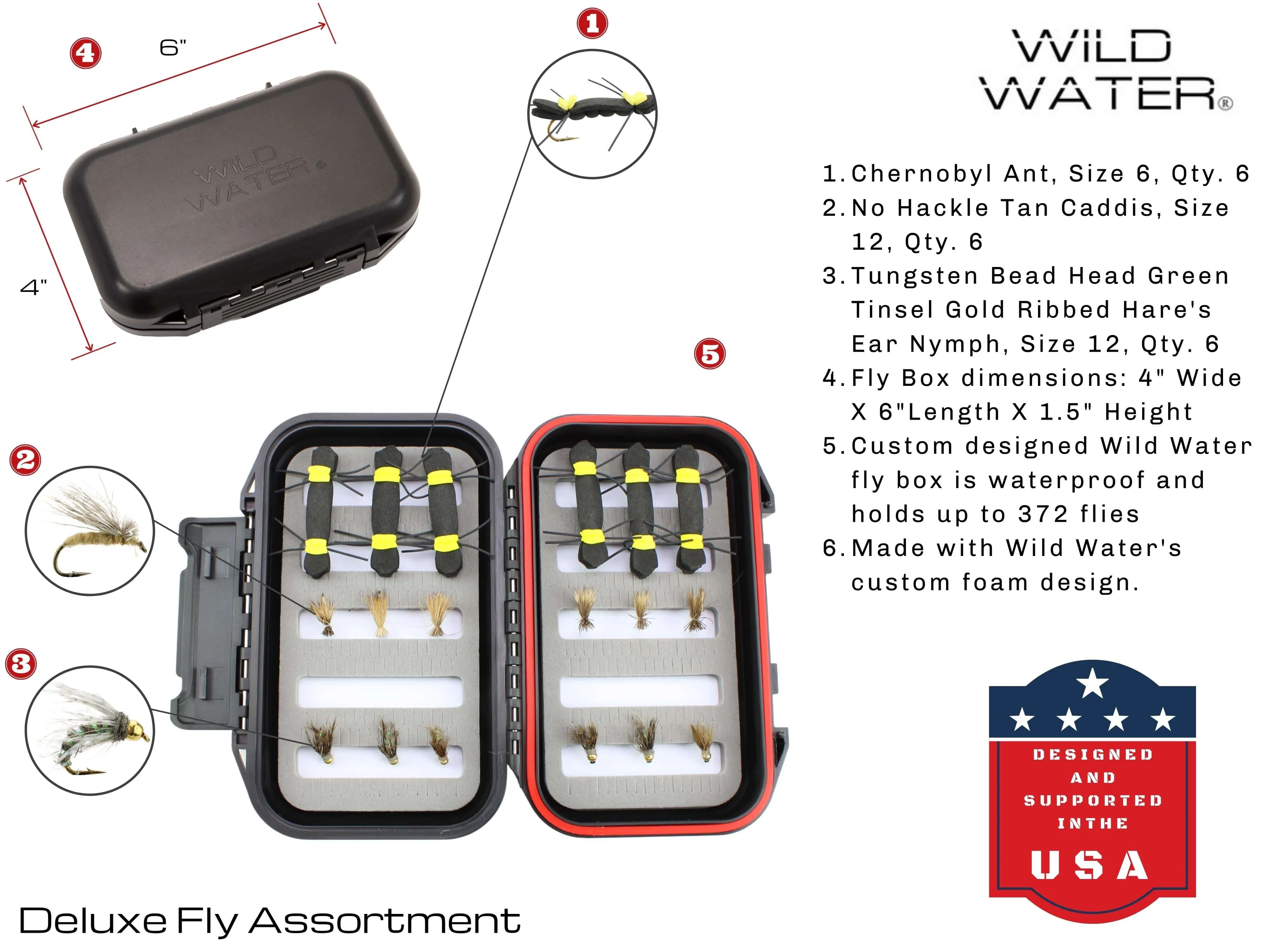 Wild Water Deluxe Fly Fishing Kit, 9 ft 3/4 wt Rod